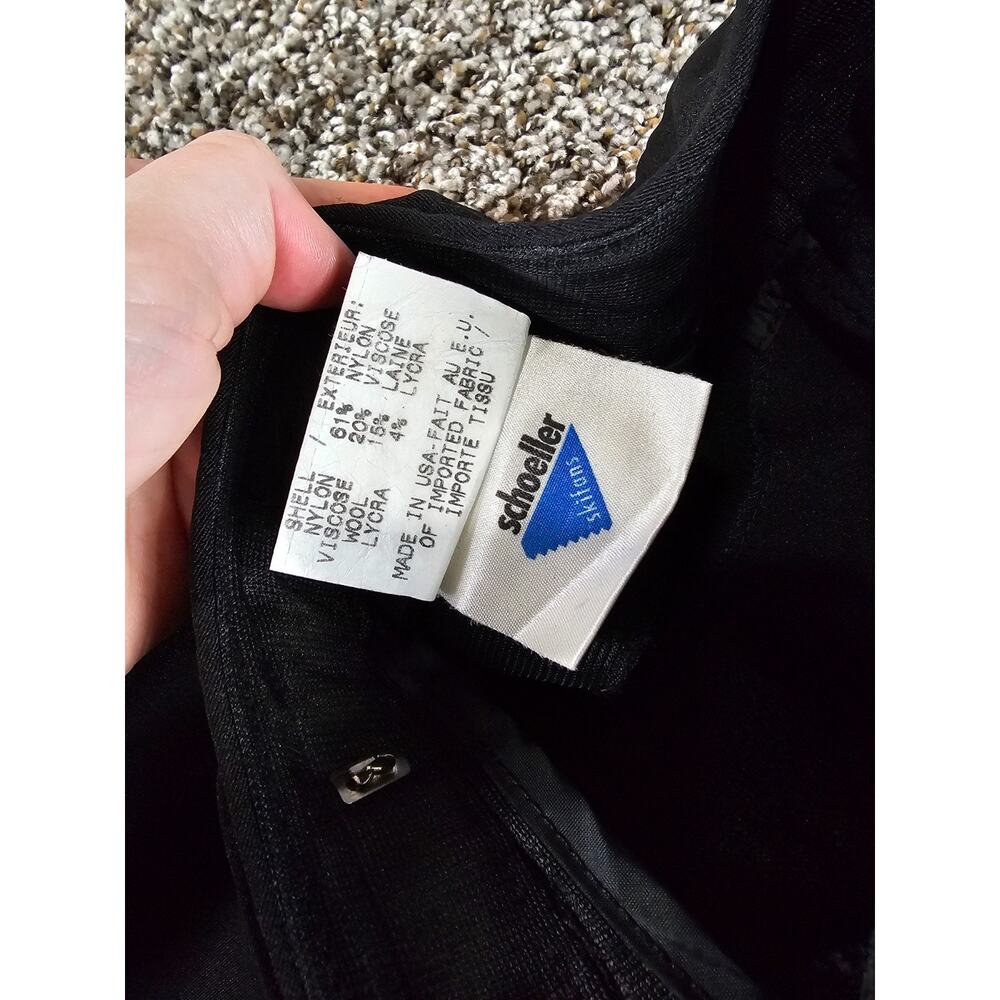 Vintage 1990s Schoeller Womens Sz 4 Stirrup Style Ski Winter Pants Black - Picture 3 of 5